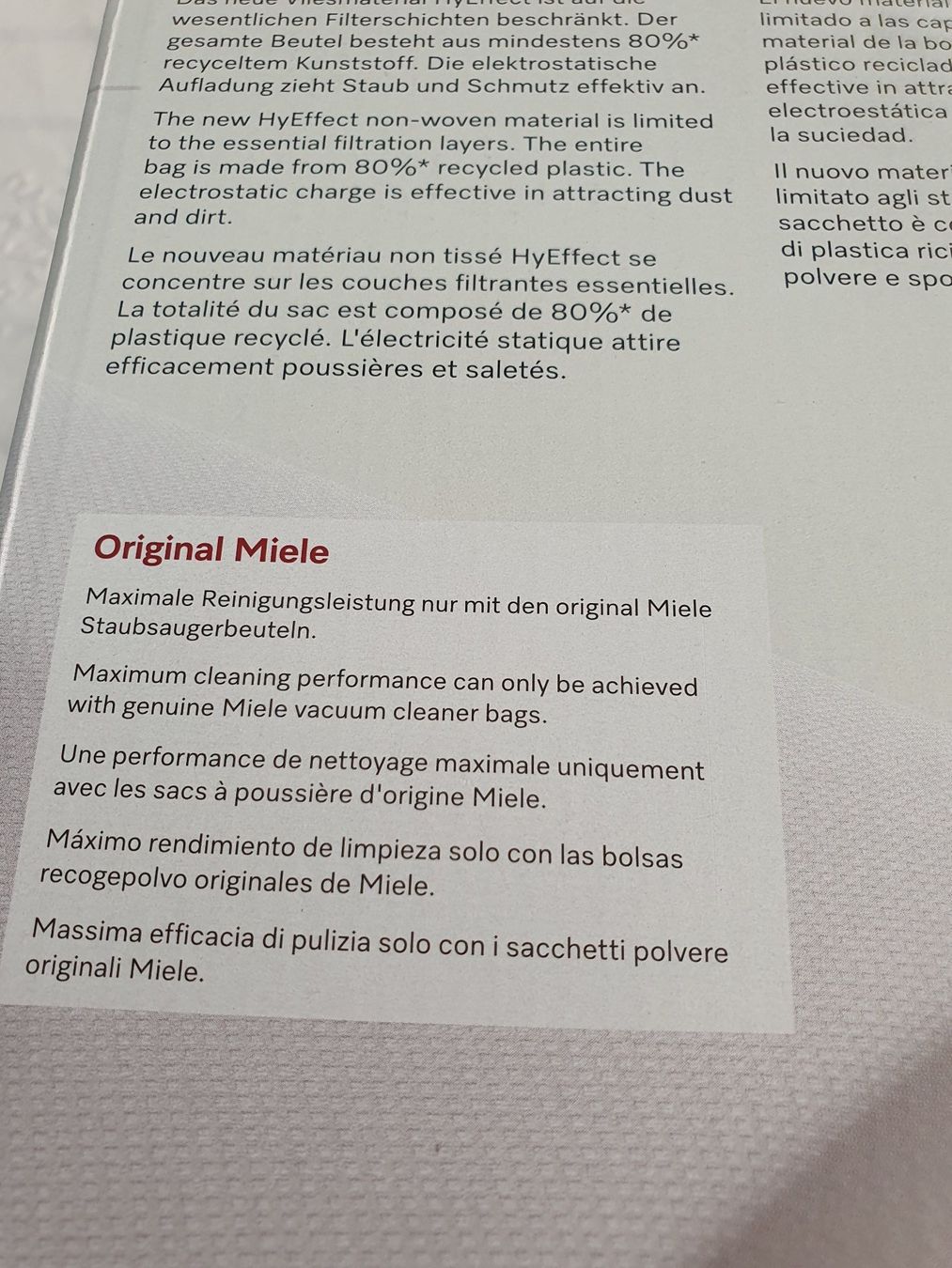 Miele Autres articles pour la maison: Staubsaugersäcke Miele – Neuf avec emballage d'origine à Basel par bem_ynr8 1
