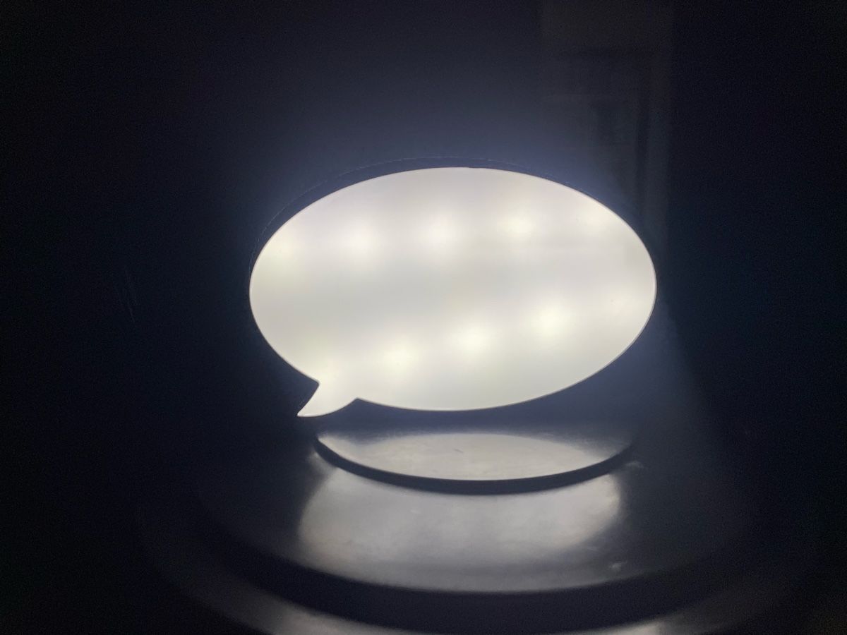 Lampade:  LED Whitboard Sprechblase Lampe  – Nuovo (secondo la descrizione) da Sins venduto da 77_gina_77 1