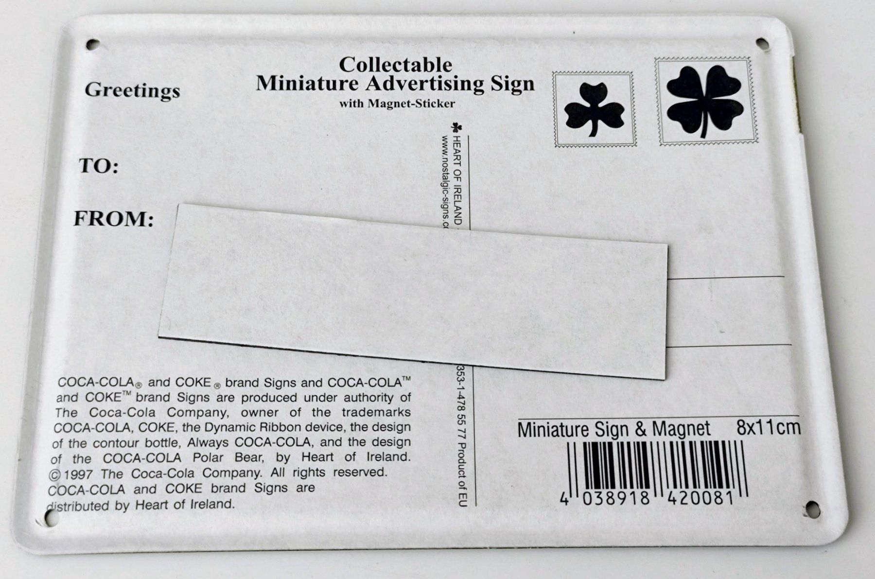 Cartes postales: Coca-Cola Blechpostkarte   (05) – Neuf (Voir description) à Pfäffikon ZH par Colacity 1
