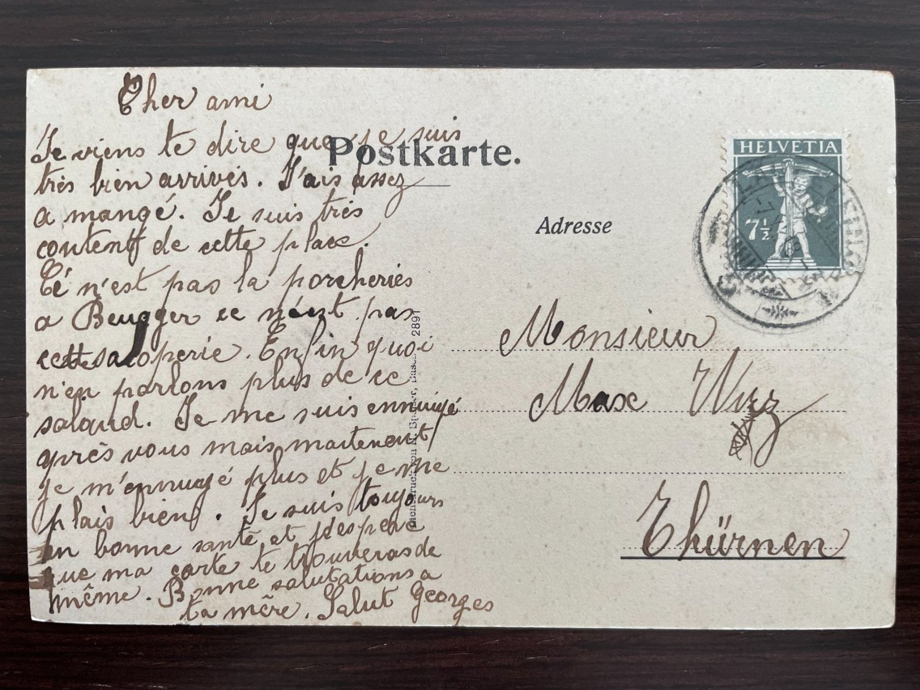 Cartoline postali: LÄUFELFINGEN Ortsansicht, 1918 – Usato da Wald ZH venduto da TLILEF 1