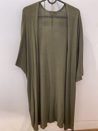 Khaki Strickjacke Oversize