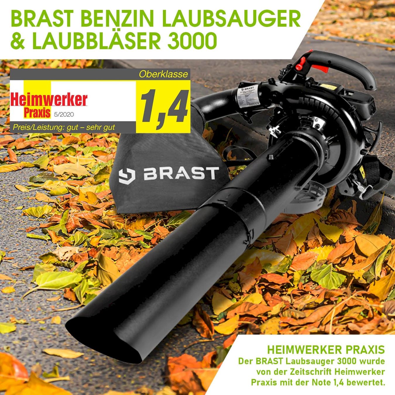 Laubbläser & Laubsauger: BRAST Benzin Laubsauger Laubbläser – Neu und originalverpackt aus Bottighofen von zaap 8
