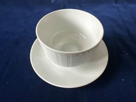 Hutschenreuther Sauciere od. Suppentasse/Untertasse, Weiss