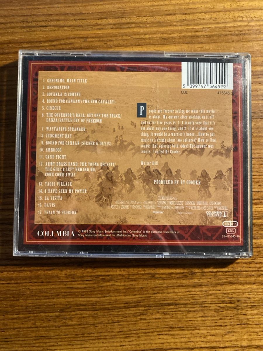 CDs: Geronimo Soundtrack CD Ry Cooder – Gebraucht aus Rüschlikon von Granulat204 1