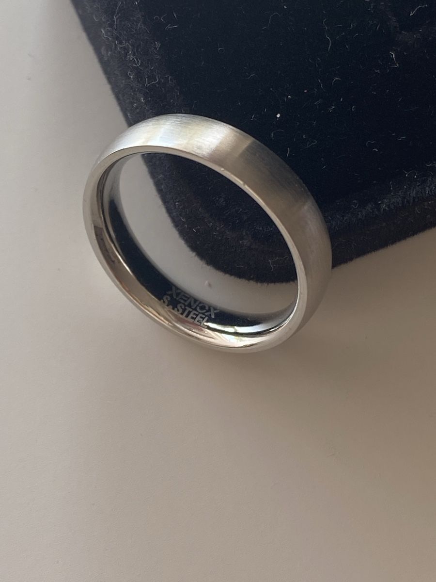 Anelli: Xenox Silberne Edelstahl Band Ring – Nuovo (secondo la descrizione) da Givisiez venduto da dor_xb9k 1