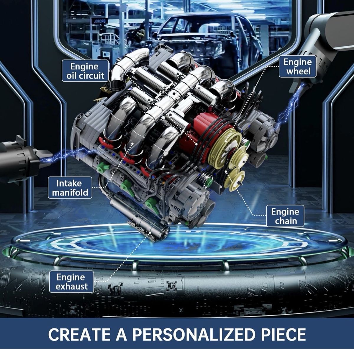 Mould King Kit di costruzioni: Mould King boxer engine building blocks – Nuovo (secondo la descrizione) da Rheinfelden venduto da ProtectYourPrivacy 3