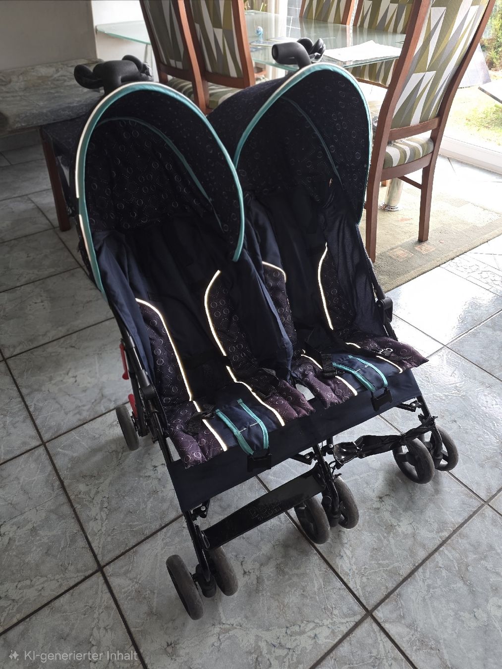 Carrozzine: Delta Zwilling Buggy in Dunkelblau – Usato da Dättwil AG venduto da Globetrotter2000 1