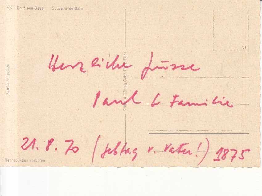 Cartoline postali: Basel 1970 – Usato da Bürglen TG venduto da StampGraf 1