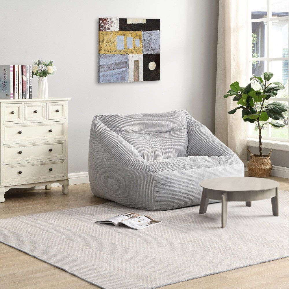 Poltrone: 21269 - Sitzsack Sessel BIGGY - Hellgrau – Nuovo e nell'imballaggio originale da Wallenwil venduto da toesstal-vertrieb