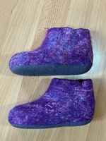 Pantoufles en laine violettes t.27, chaudes et confortables!