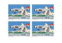 Swissair Tante JU   ✈  4-er Block  / HB-HOT