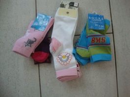 8x SOCKEN FÜR MÄDCHEN GR.37-39/39-42 NEU