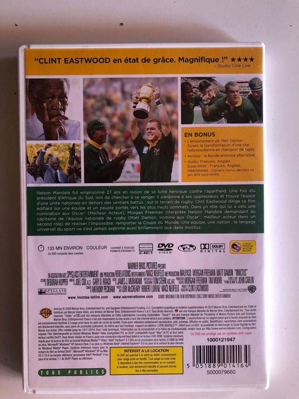 Tutti i DVDs: INVICTUS (CLINT EASTWOOD) – Usato da St-Cierges venduto da Crisi53 1