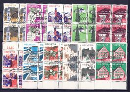 Hel 1973-75, 523 - 533 Viererblock ET-Stempel **Sauber**