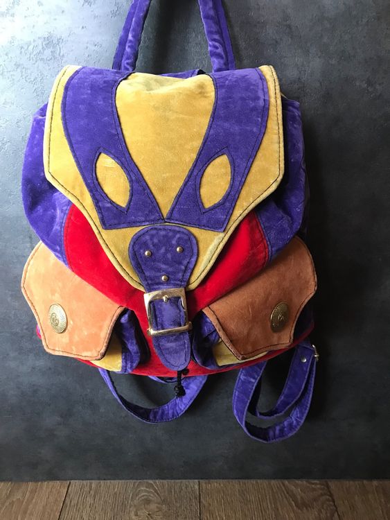Sac Bandoulière Carel cuir marine 80s - Elephant Paris