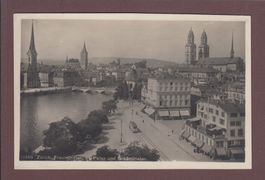 ZÜRICH - Teilansicht - Tram - 1924