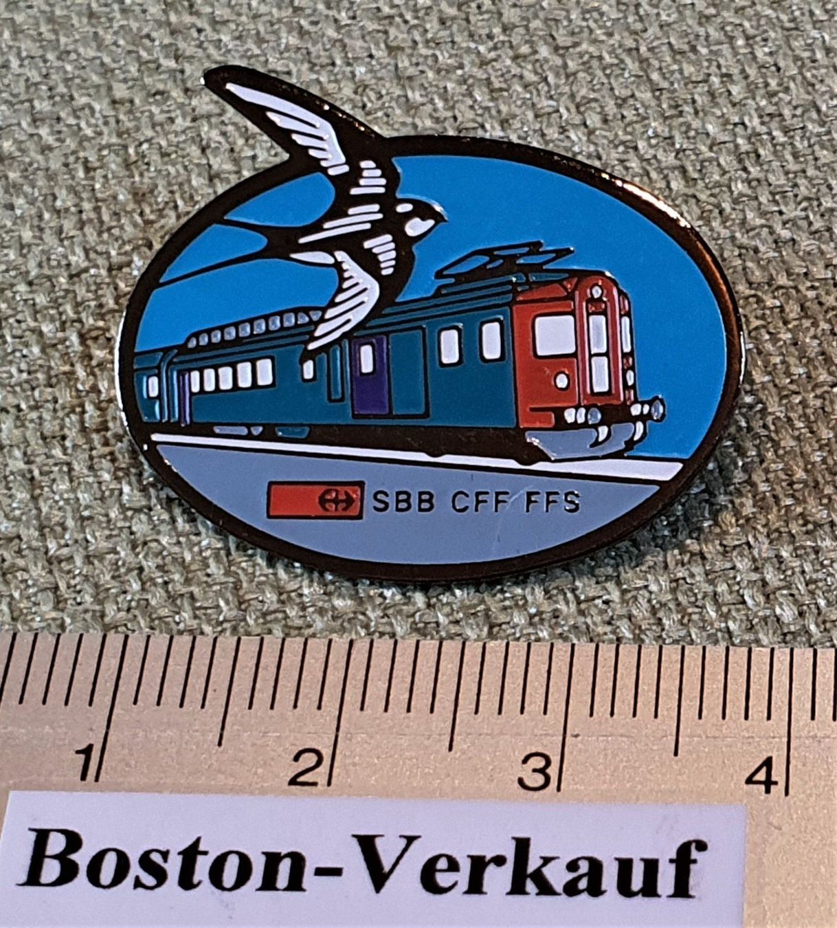 SBB/CFF/FFS Plaketten & Abzeichen: B073 - Pin SBB CFF FFS Schwalbe Zug Lok – Gebraucht aus Reinach BL von Boston-Verkauf 1