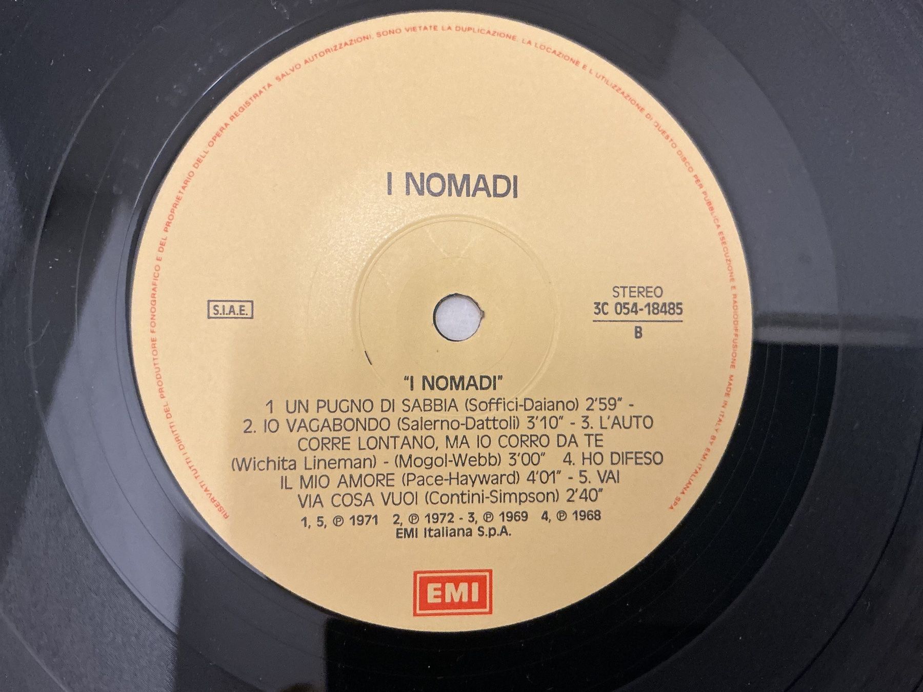 Dischi in vinile: I Nomadi 1 LP (VG+) – Usato da Winterthur venduto da Tumko-Vinyl 1
