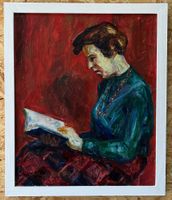 Portrait, die Lesende, signiert Kurt Hediger 1955  (ID M246)