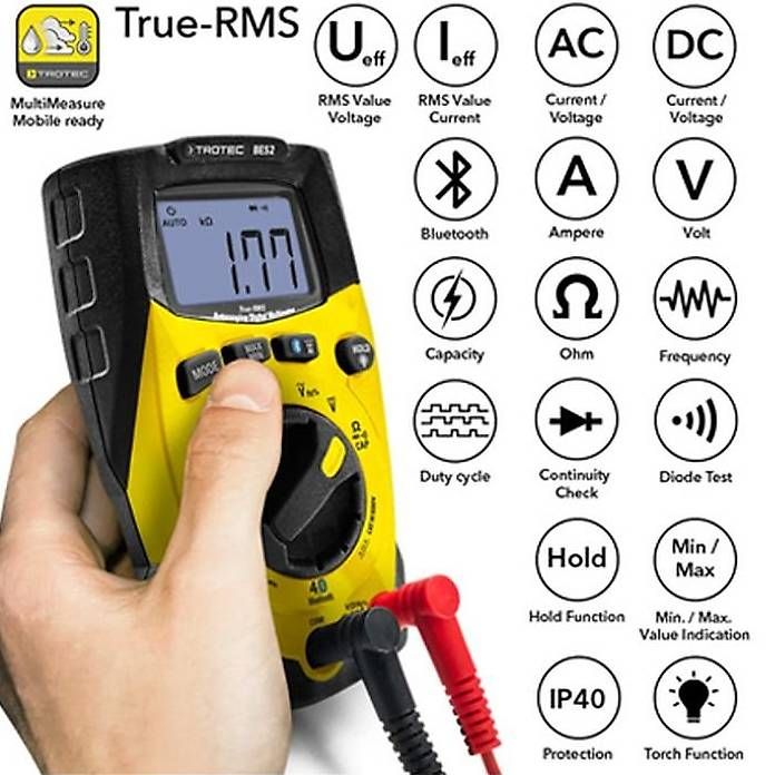 Misurare: Trotec BE52 True-RMS-Multimeter - T3510205252 – Nuovo e nell'imballaggio originale da Opfikon venduto da melipanter 3