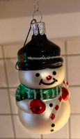 Lustiger Anhänger, kleiner Schneemann aus Glas