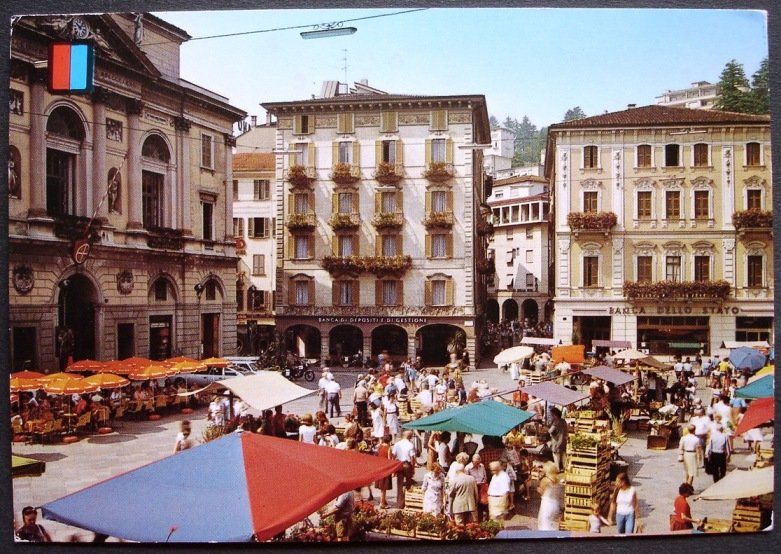Cartoline postali: LUGANO il mercato – Usato da Jona venduto da philajona