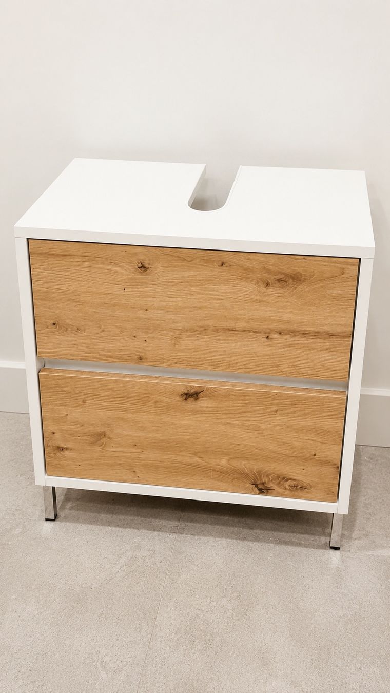 Micasa Badezimmermöbel: Badezimmermöbel-Set 3-teilig – Weiss/Eichenoptik – Gebraucht aus Winterthur von Denzi 5