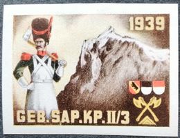 Soldatenmarke 2.WK, Geb Sappeur Kp II/3, geschn, Wi Sap 10-2
