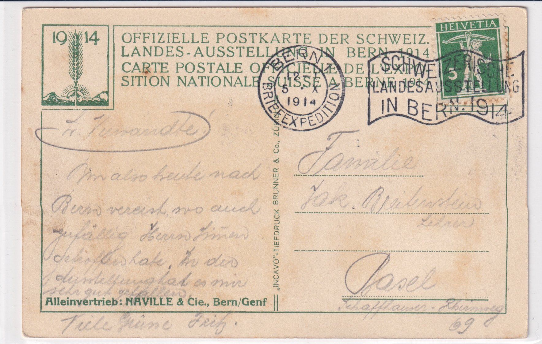 Landes-Ausstellung in Bern 1914 (Hospes) /bq (Gebraucht) in ...