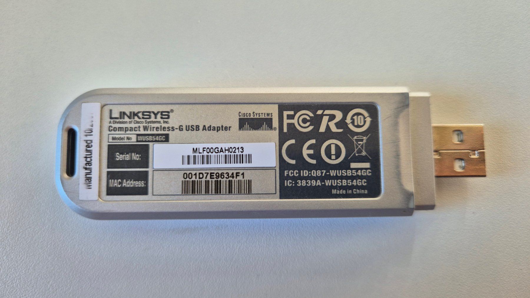 Linksys Laufwerke & Adapter: Linksys WUSB54GC Compact Wireless-G USB Adapter – Gebraucht aus Lumbrein von gianandris 1