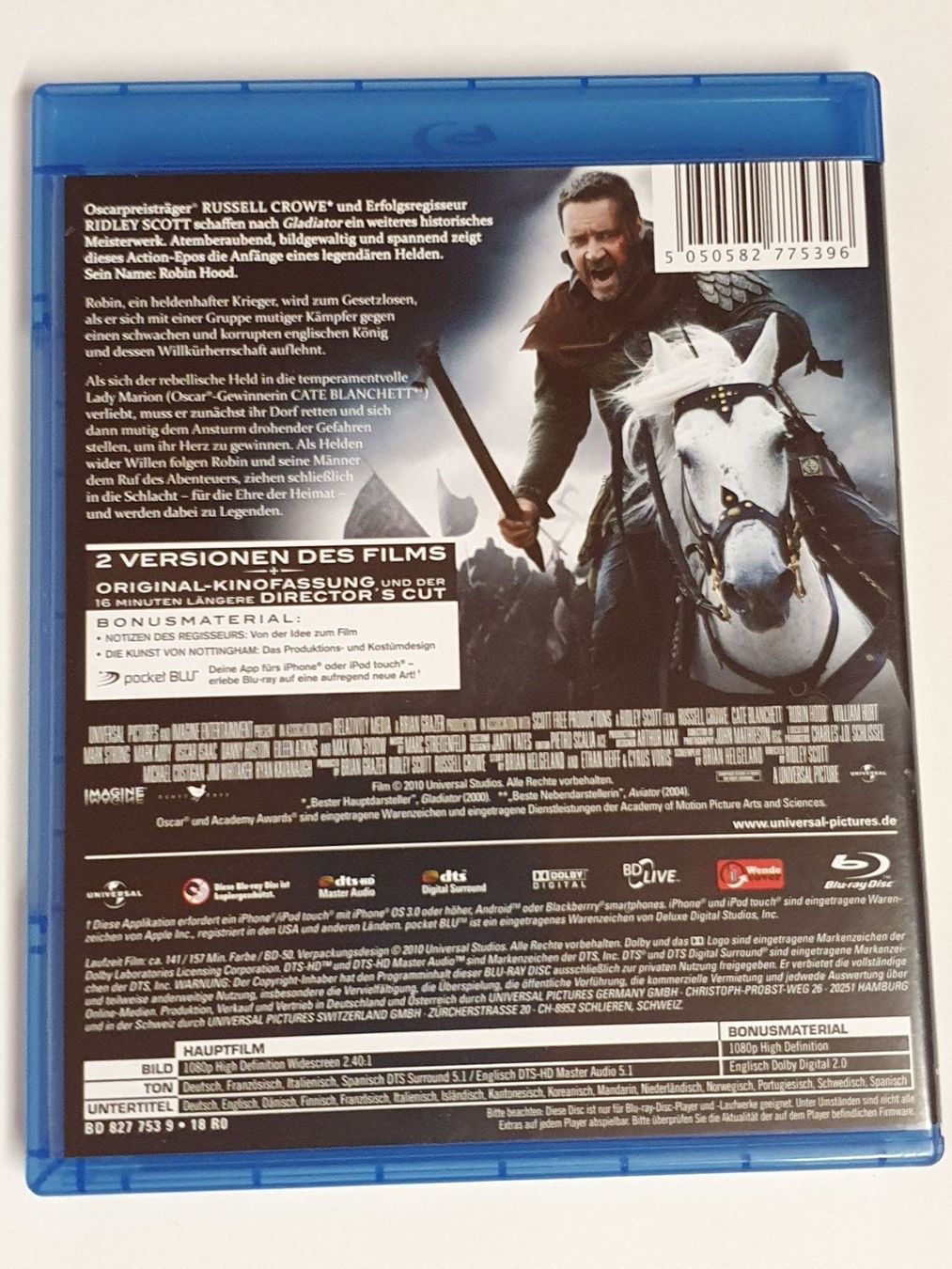 Alle DVDs: ROBIN HOOD - Russell Crowe Directors Cut – Gebraucht aus Oberdorf BL von BaldenEagle 1