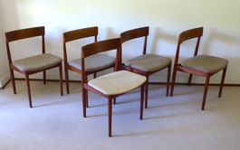5 schöne orig. vintage ROSENGREN HANSEN Teak-Stühle Dänemark