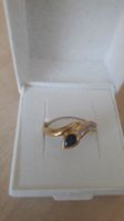gelbgold ring mit saphir