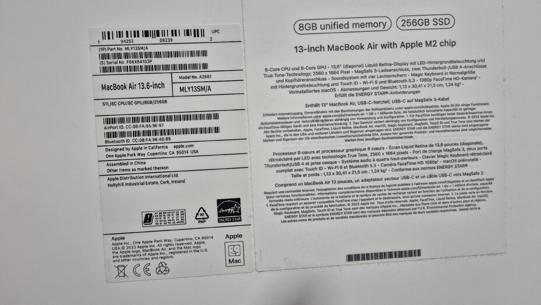Apple Notebooks: MAC BOOK AIR13/M2-8/8G/256G/STARLIGHT – Gebraucht aus Ennetaach von MStr74 3