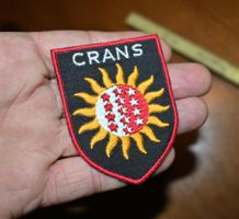 VINTAGE Badge CRANS nos ST. GALLER STICKEREI