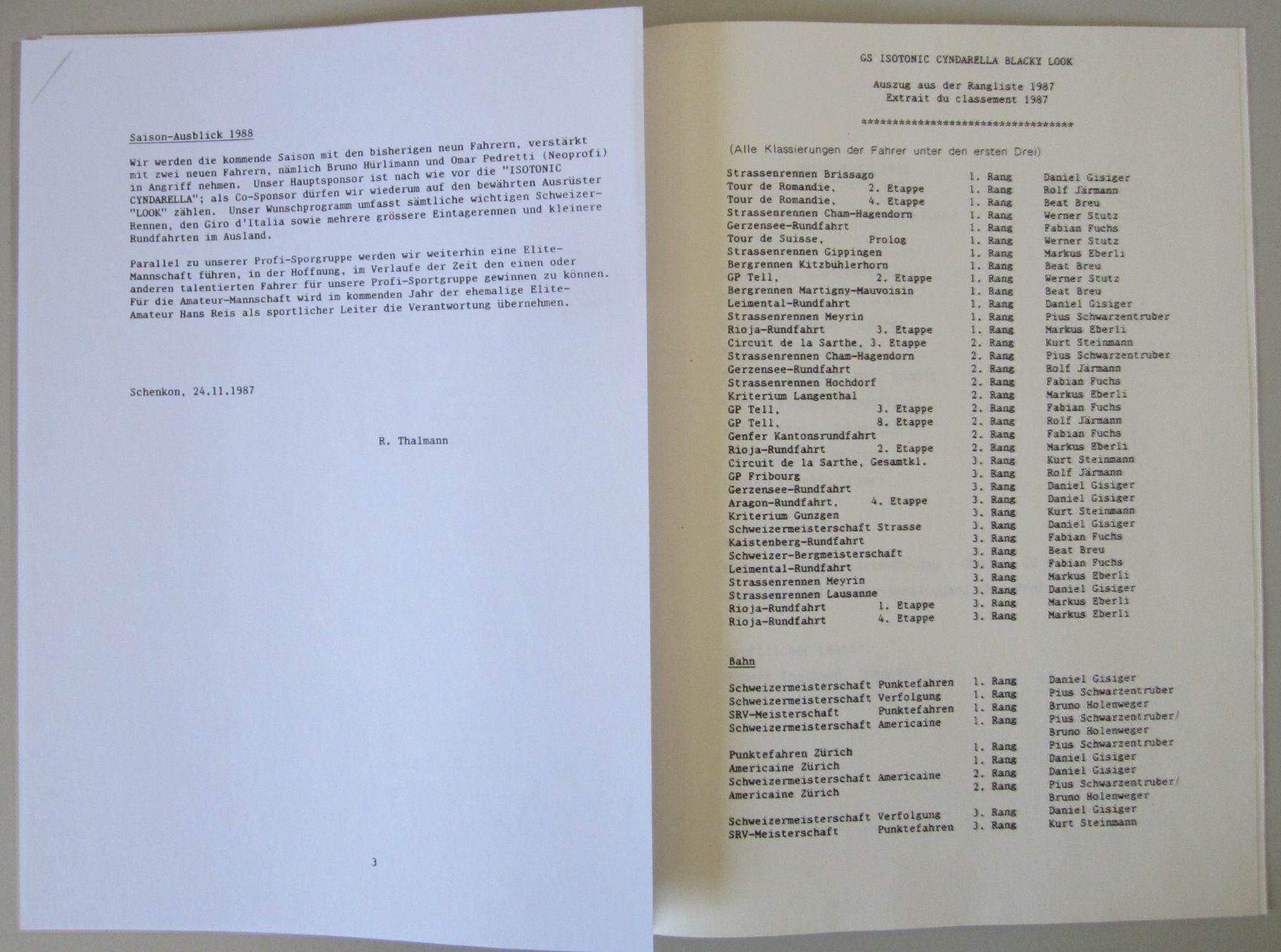 Autografi: 1987 Isotonic Cyndarella Veloteam+Wimpel – Nuovo (secondo la descrizione) da Grüningen venduto da ald_8cjy 5