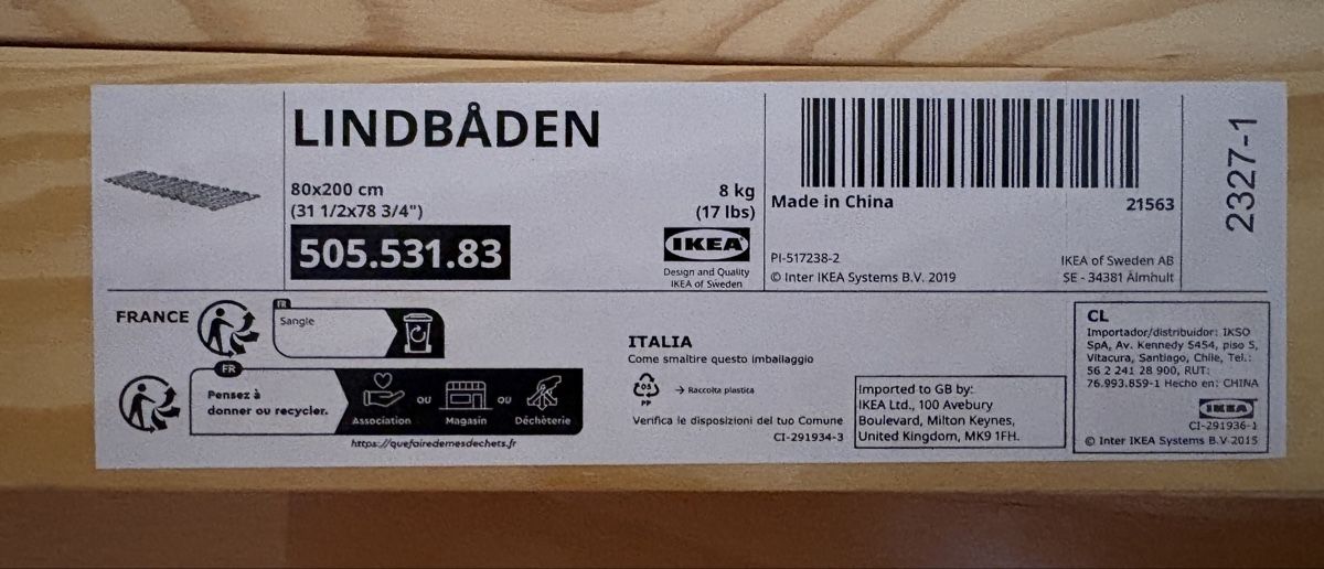 Ikea Reti a doghe: 2x lattes de lit – Usato da Lausanne venduto da ValeMerky 3