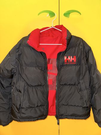 Helly Hansen Daunenjacke, Wendbar, Schwarz/Rot, Top Zustand!
