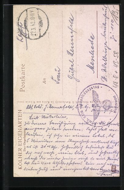 Cartoline postali: Belebte Gassenpartie mit Leierkastenmann – Usato da Berlin venduto da bartko-reher 1