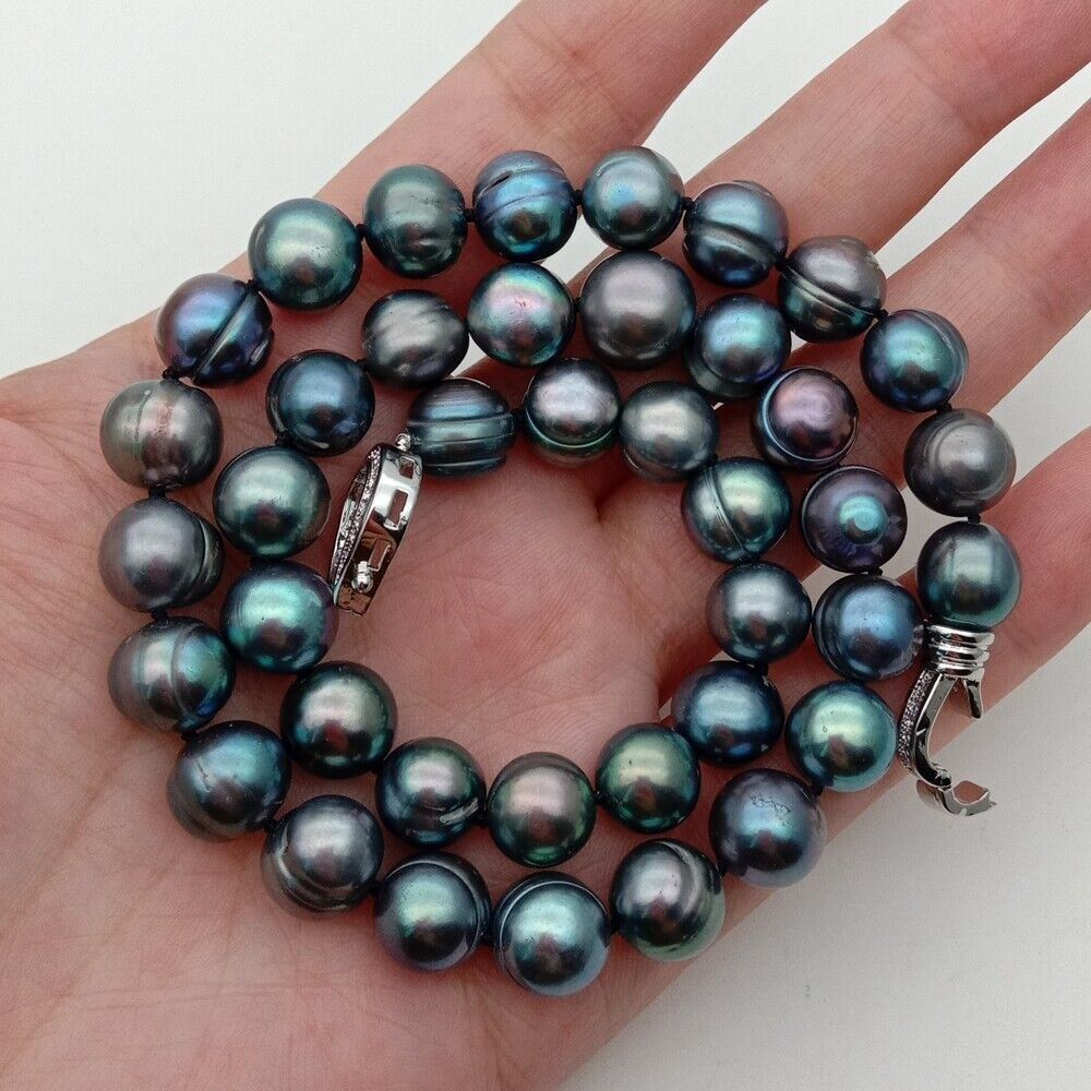 Catenine: Schwarz Lua Perlenkette Echt Collier Perle Vrai Halskette 1c – Nuovo (secondo la descrizione) da Prilly venduto da ilyria73 2