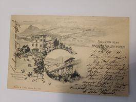 Ansichtskarte Monte Salvatore Lugano gelaufen 1902 Rmu