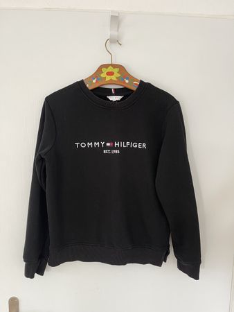 Tommy Hilfiger Damen Pullover Schwarz, Top, y2k