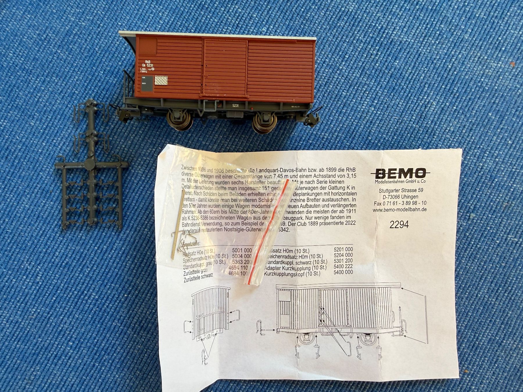 Bemo Modellini di ferrovie: Rhätischebahn Güterwagen – Usato da Gümligen venduto da mar_z58q 3