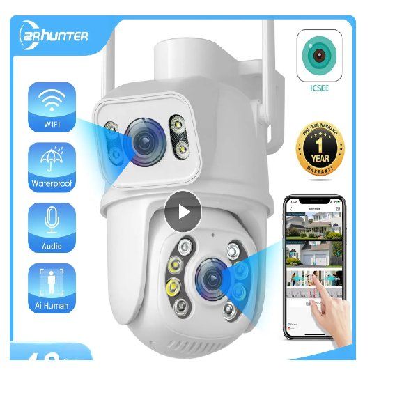 Caméra IP Extérieure 4K 8MP Avec Suivi Automatique - Sécurité WiFi Pour Maison, Prise UE, ICSEE