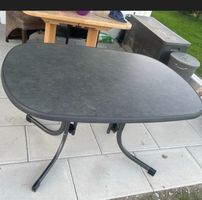 Gartentisch grau Oval Klappbar guter Zustand!