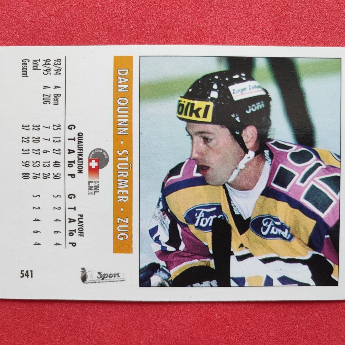 Carte collezionabili: Dan Quinn - EVZ - 1995/96 - SPECIAL CARD – Usato da Dübendorf venduto da kb86_MOVIE 1