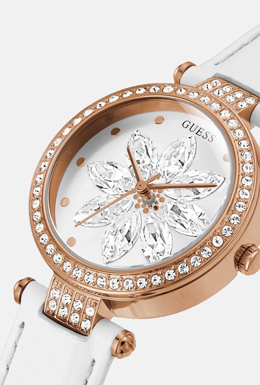 Guess Orologi: Guess Damen Uhr - white rosegold – Nuovo e nell'imballaggio originale da Oberaach venduto da Dandy2021 2