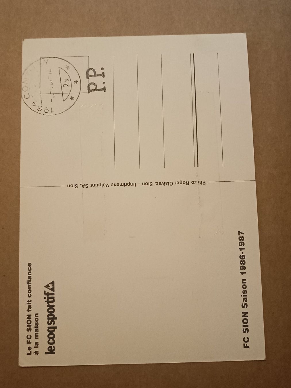 Autogramme: FC Sion - Saison 1986/87 – Gebraucht aus Menziken von Artographs 1