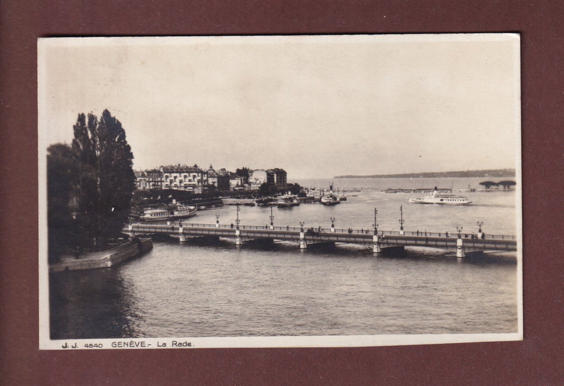 Cartoline postali: GENEVE - La Rade - 1935 – Usato da Pully venduto da nicecards-shop