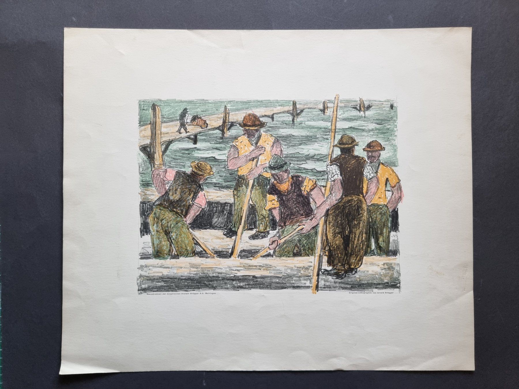 Grafica & Litografie: ARNOLD BRÜGGER LITHOGRAPHIE SIGNIERT – Usato da Gersau venduto da grafik-kunst 1